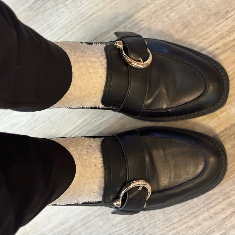 MARC FISHER Dancy 2 Chunky Lug Sole Bridle Bit Loafers